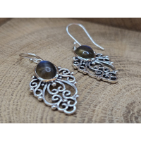 Echt zilveren oorbel hangers met Labradoriet 